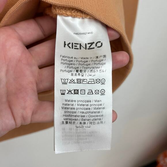 KENZO Spell Out Logo Designer Luxury Cotton Classic Crew Neck Sweatshirt - Large - Picture 8 of 10